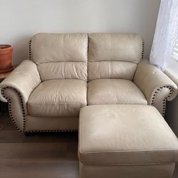 Leather sofa set