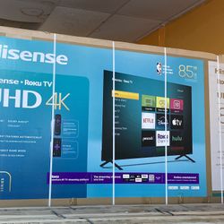 85”HISENSE ROKU SMART TV 4K