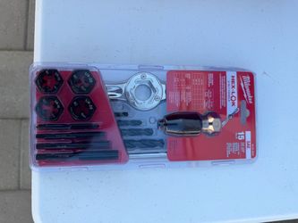 Milwaukee S AE Tap and Die Set w/Hex-LOK 2-in-1 Handle (15-Piece)