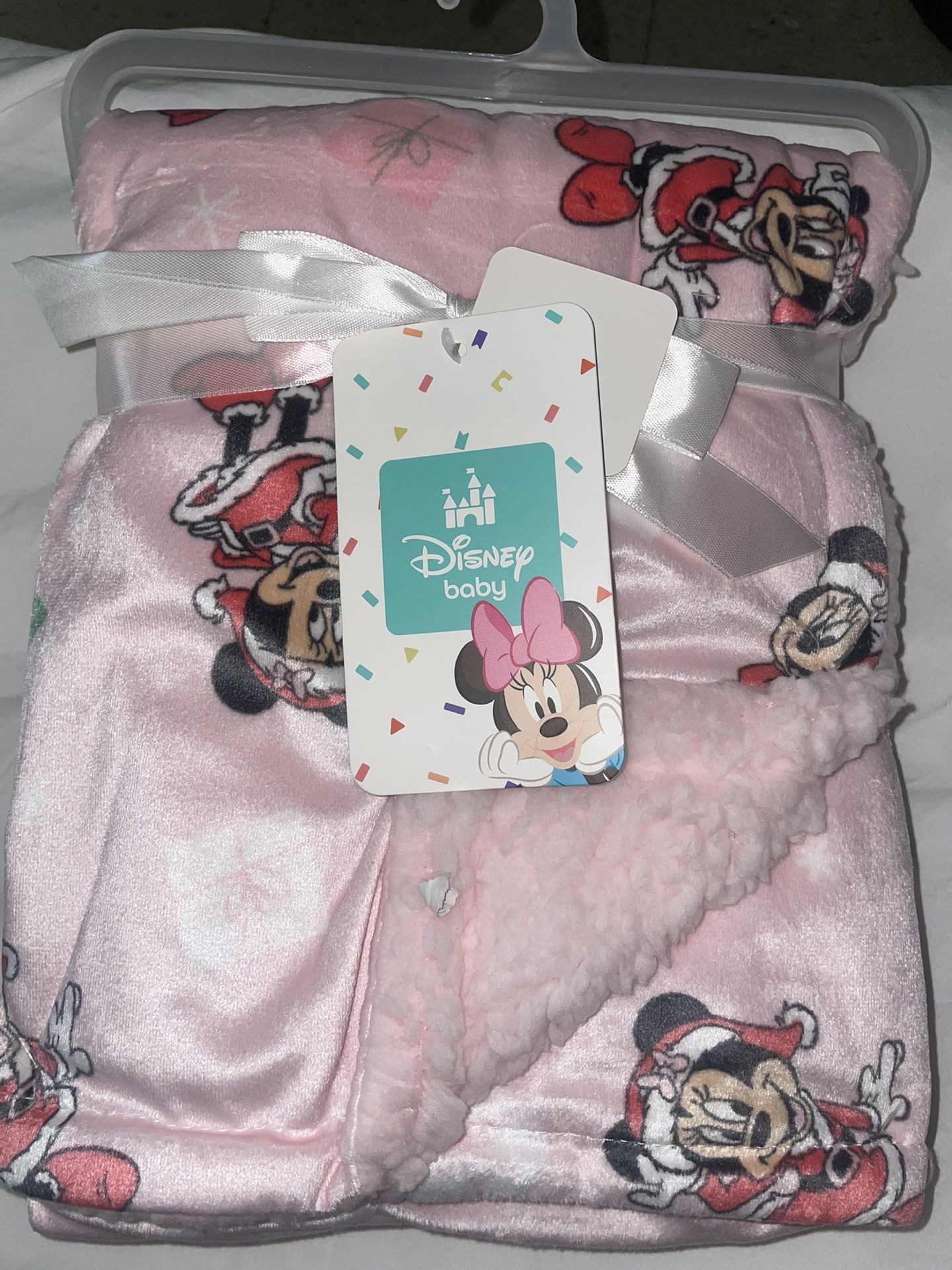 Minnie Mouse Christmas Baby Blanket