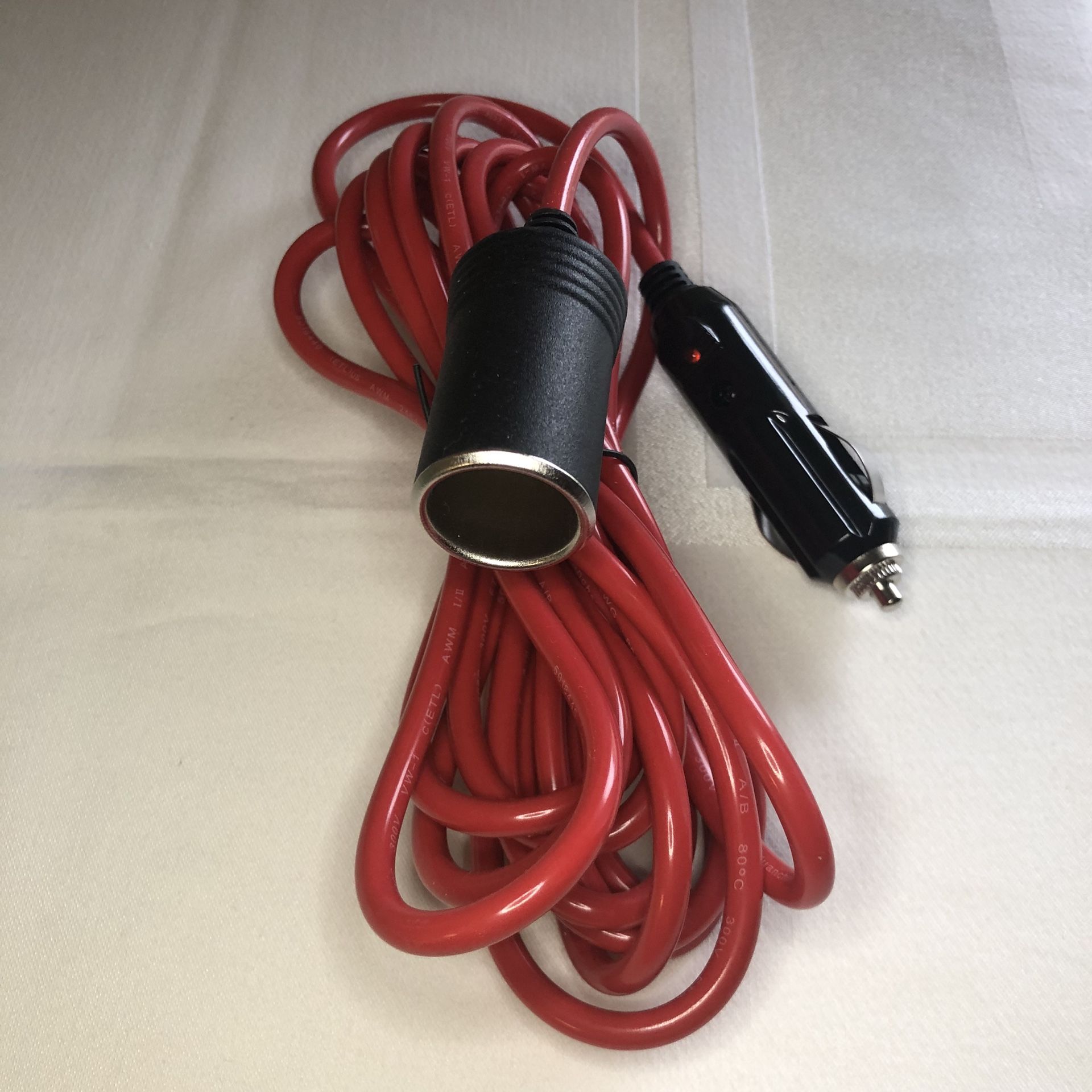 Lighter Plug Adapter with 14 ft Extension Cord 1 Connection