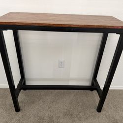 Narrow Console Table / Desk – Industrial Wood & Metal