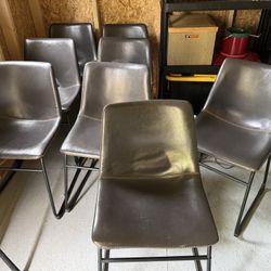 8 Brown Dining Chairs