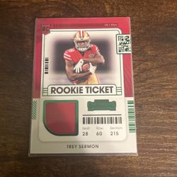2021 Contenders Green Rookie Ticket Patch #RTS-TSE Trey Sermon