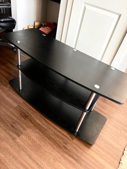 Modern Black TV Stand Media Console with 3 Shelves in Great Condition (pick up in Cedar Park)