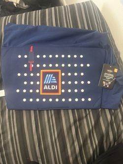 Aldi Dog Shopping Cart Costume LARGE Halloween Dress up Soft Easy On Off NEW