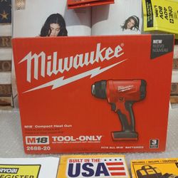 NEW MILWAUKEE M18 COMPACT HEAT GUN 