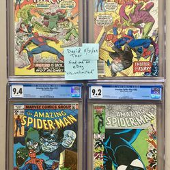 Marvel CGC Comic Books Amazing Spider-Man Fantastic Four Avengers Vintage 