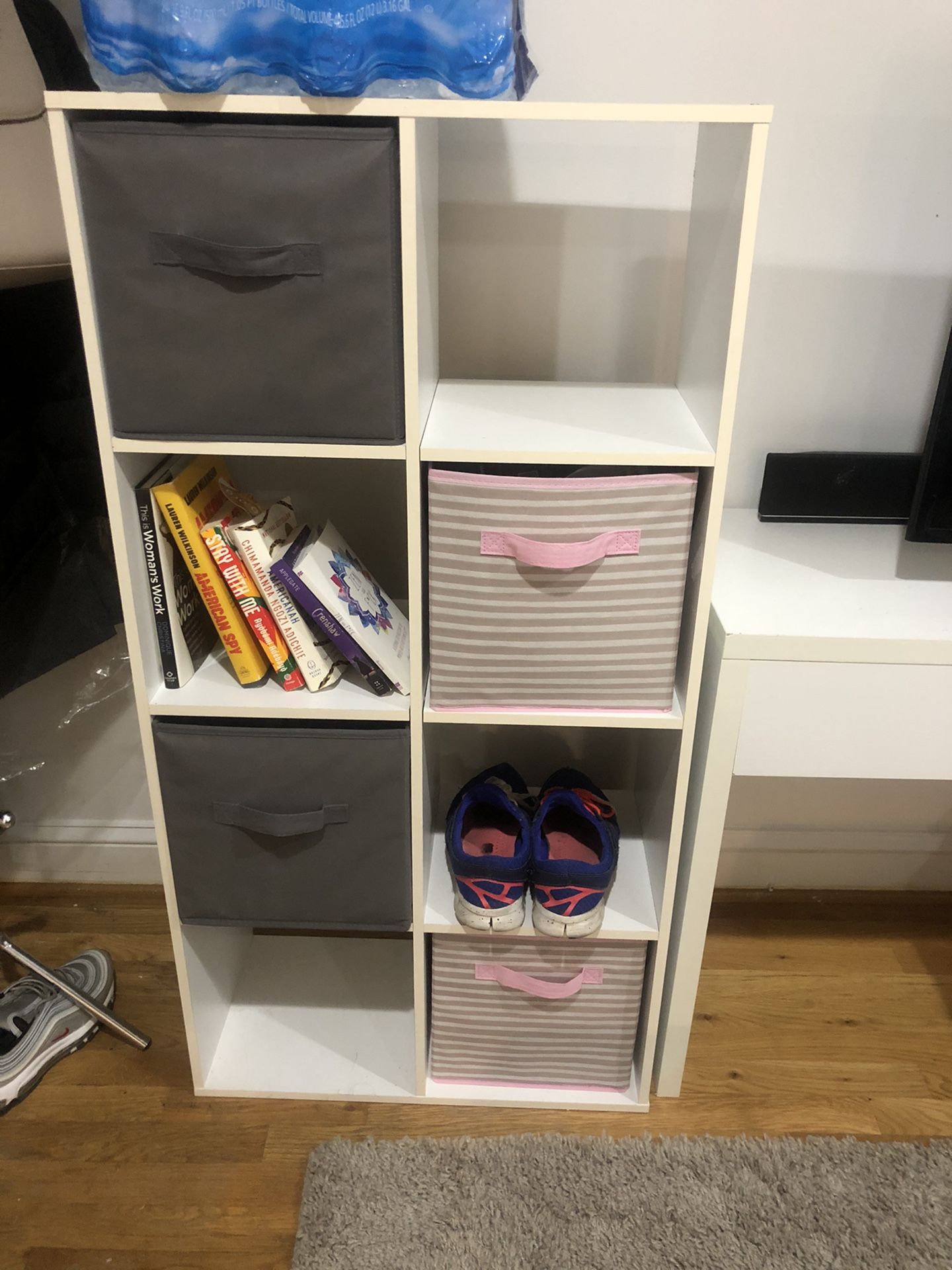 Used Bookcase with Basket Storage