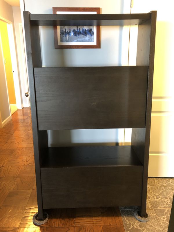 West Elm Secretary Desk Bookcase W File Drawer For Sale In Fort