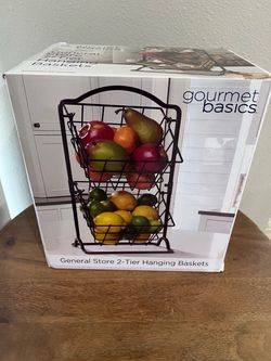 Gourmet Basics General Store 2-Tier Hanging Baskets