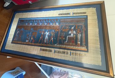 Egyptian painting on papyrus