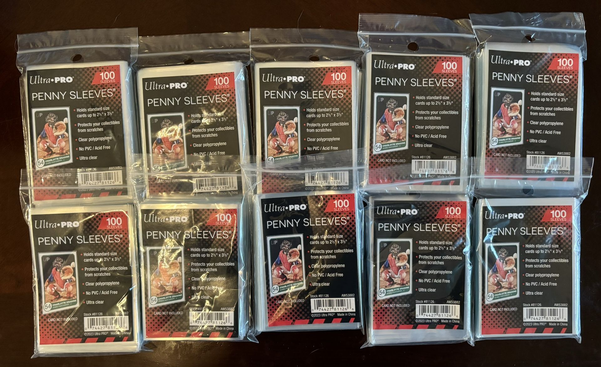 100 Count Ultra-Pro Trading Card Sleeves- POKEMON, Sports Cards, Magic Cards Etc.