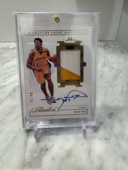 2020-21 Panini Flawless Rick Fox #/10 Signature Prime Materials Auto #SPM-FOX