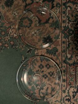 Two Vintage Pyrex Pizza Ovenware 