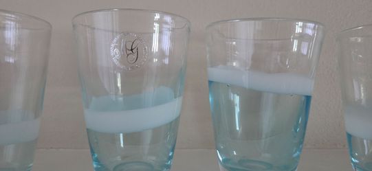 NEW four hand blown glasses