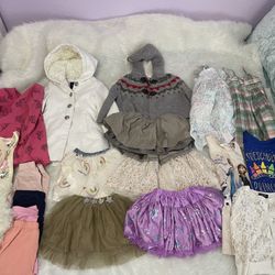 Lot Of Girls 3T Clothes, Jacket, Skirts, Dresses 