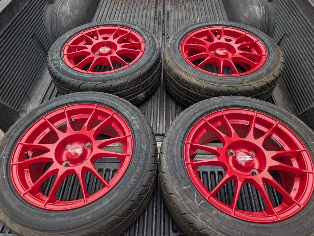4x100 O.Z. Racing Ultralegerra Wheels and Tires 195/55R15