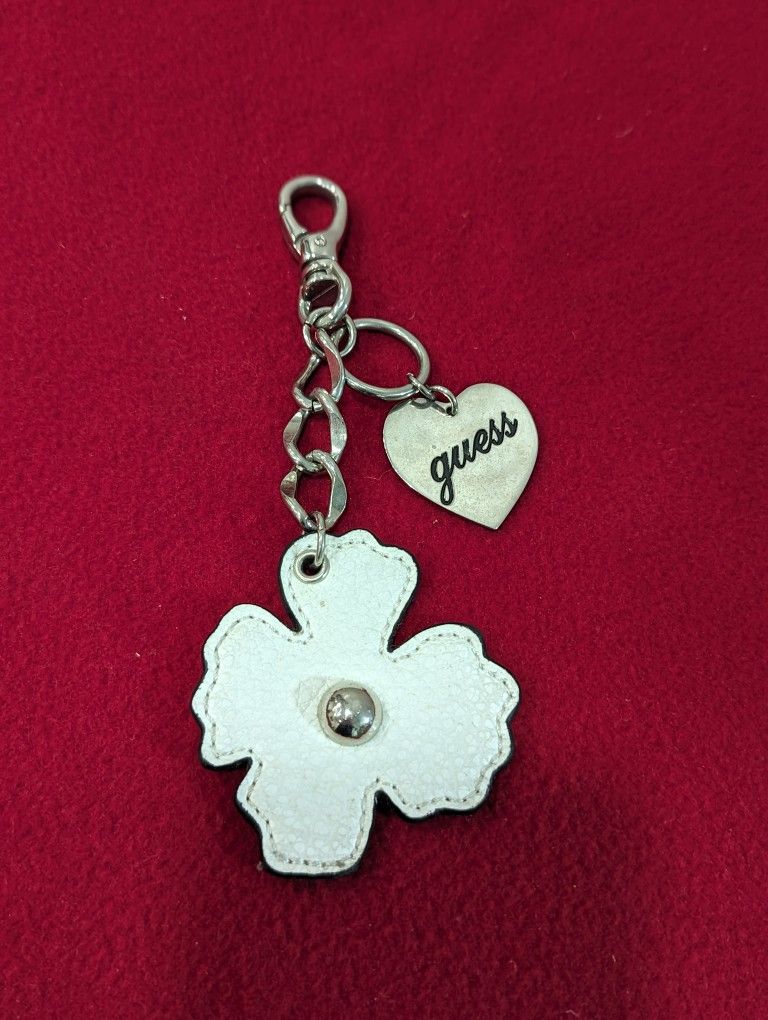 Guess Vegan Croc Leather Flower/Heart Bag Charm

Key Chain 