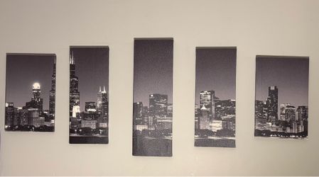 Multi piece Chicago Skyline Photo