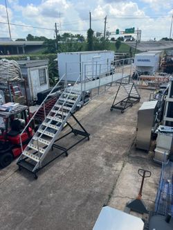 Rolling Aluminum Step Ladder Platform 3-piece modular for Band Director ≈ 38ft long x 6ft tall