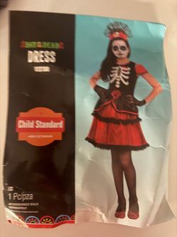 Day of the Dead Girls Costume Dress Child Standard