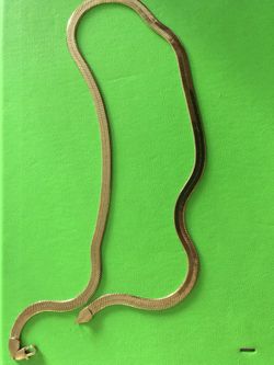 18k gold filled herringbone flat chain