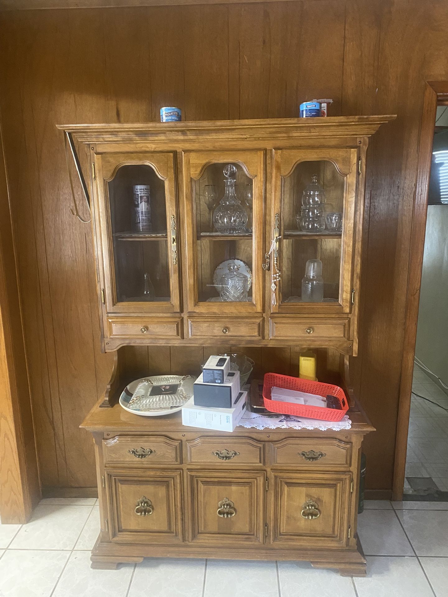 Antique China Cabinet And Display Case