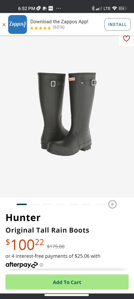 Hunter Men's Rain Boots Size 10 Brand New