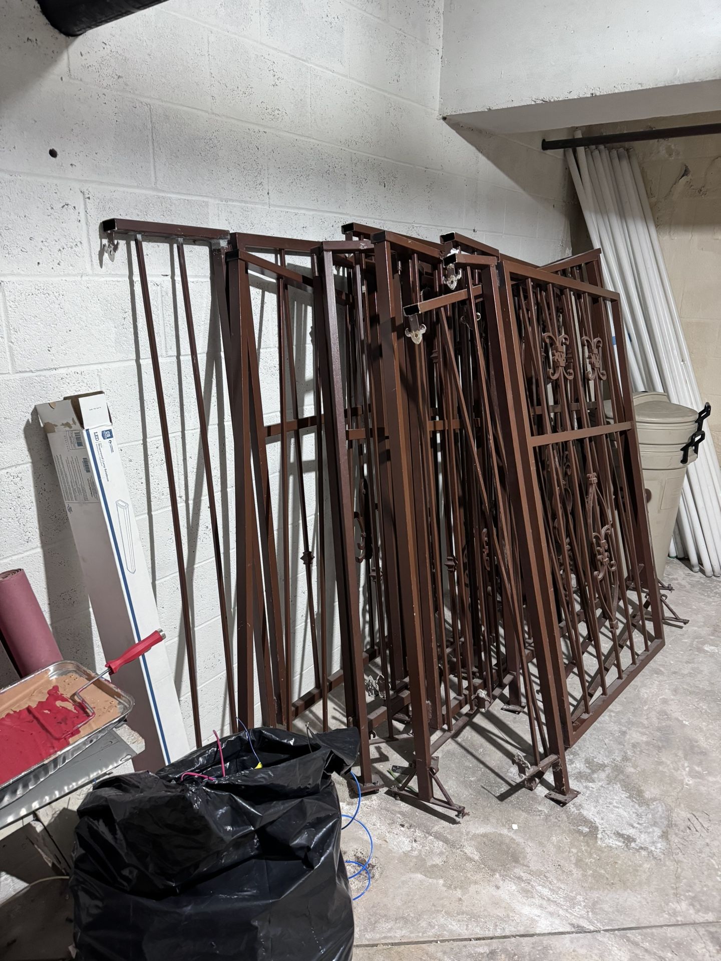 Priced To Sell. Steel Swing Gate with side panel with welded mounting brackets