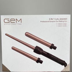 Gem 3 In 1 Curl Designer Professional Ceramic Curl Styling Iron