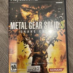 Metal Gear Solid 3 Snake Eater PS2 Game