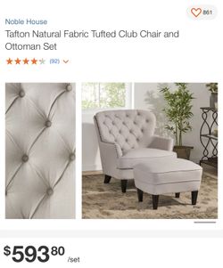 Brand New Accent Chair With Ottoman