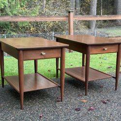 Pair of Mersman Mid-Century Modern Side Tables -Solid Wood!