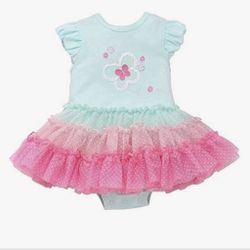 Toddler Butterfly Ruffle Tule Onesie Dress 18 Months NWT