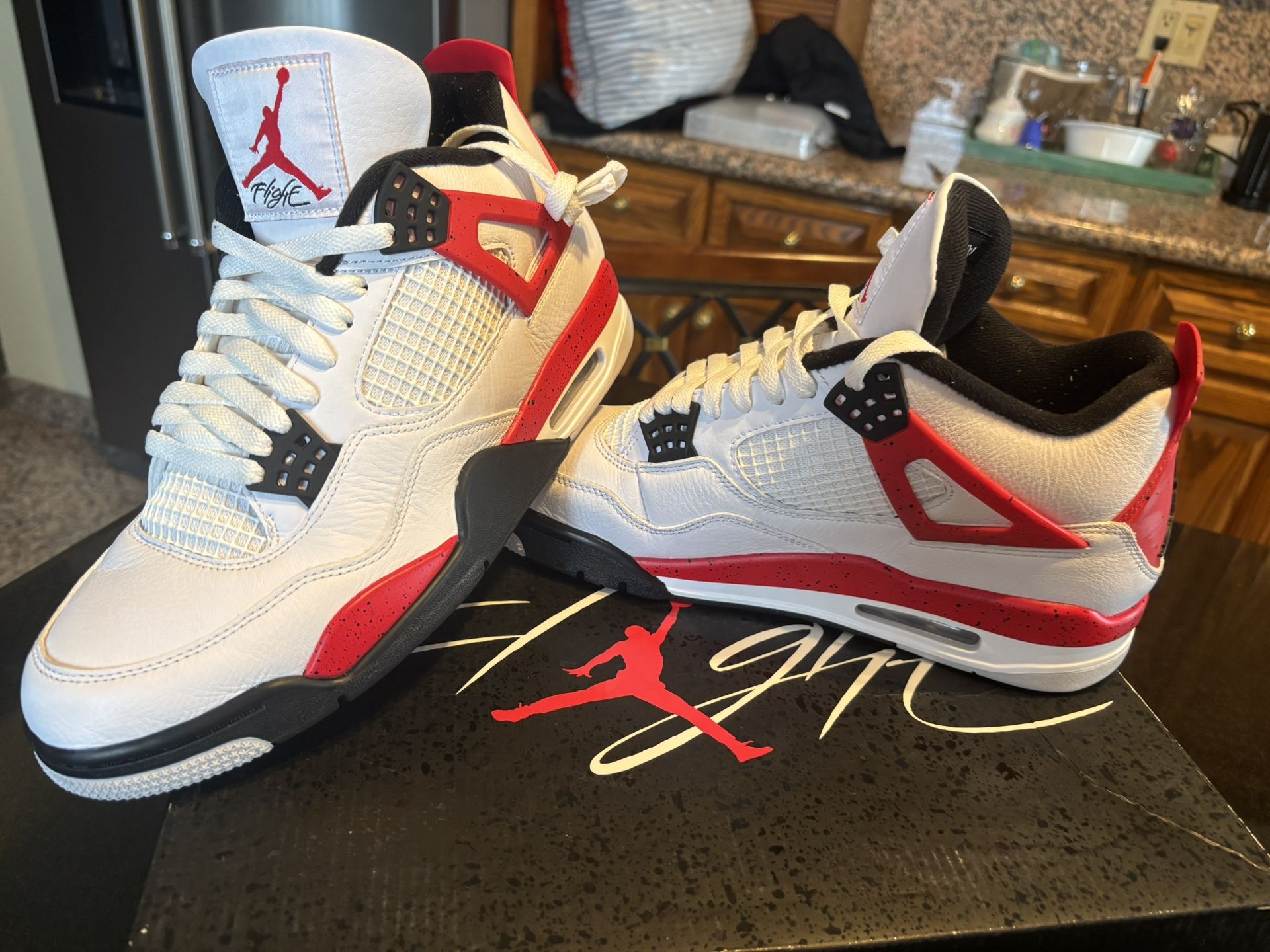 Jordan 4 Retro Red- Cement Size 10
