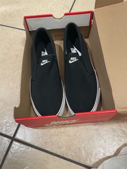 Two pairs Nike Slip-On Sneakers Black Canvas