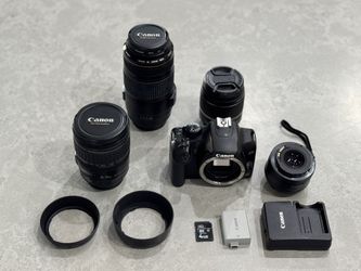 Canon Rebel XSi DSLR Camera + 4 Canon Lenses – Complete Photography Kit