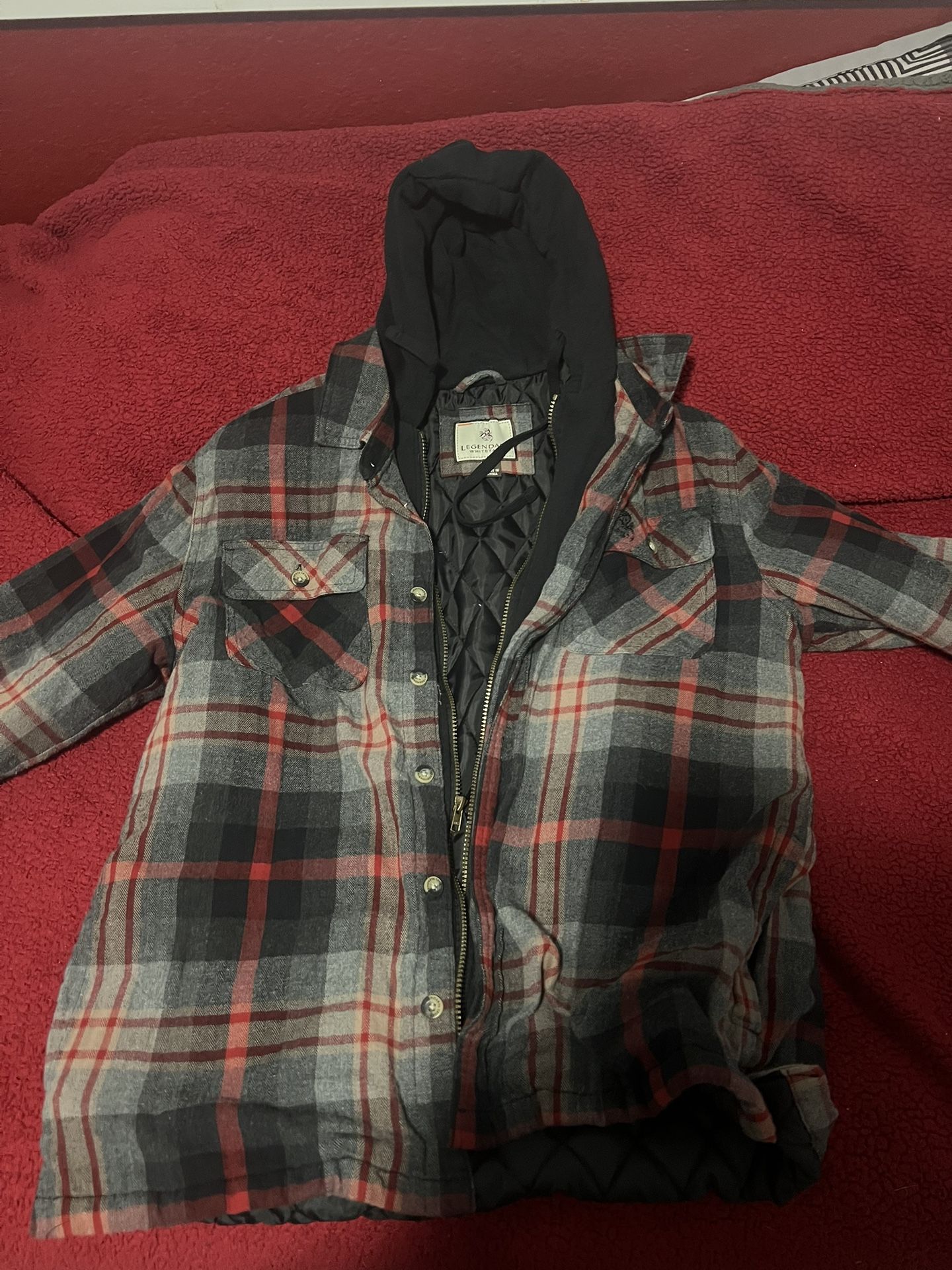 Legendary Whitetales Flannel Jacket Grey/Black/Red/Tan