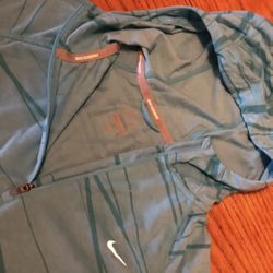Woman’s Nike Teal Green Running Athletic Hoodie Sweater Size XL