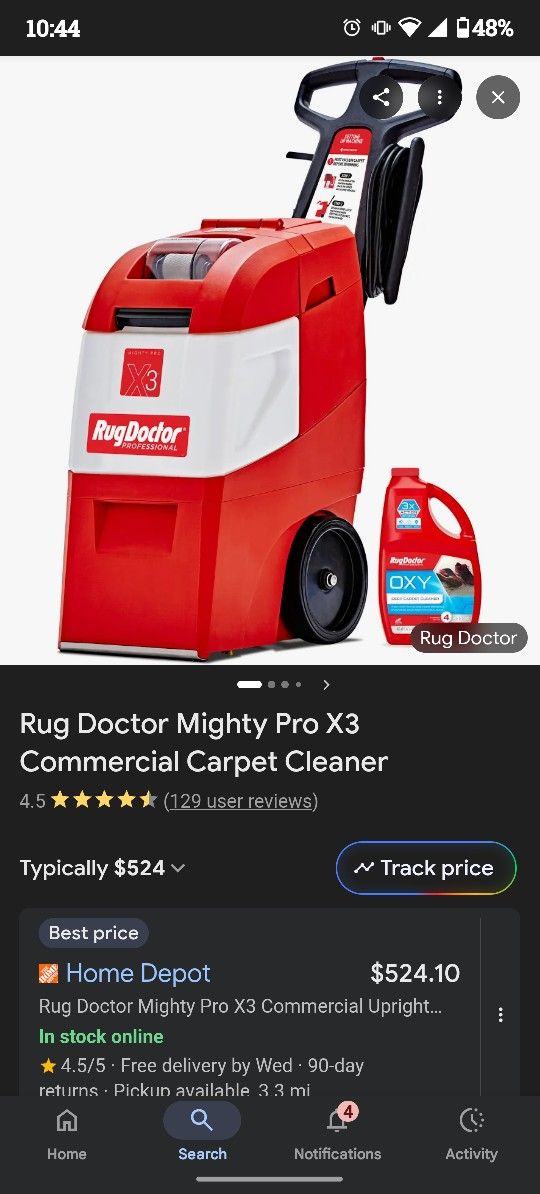 Rug Doctor PRO X3. Used Once On Small Carpet. Looks Brand New.