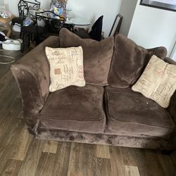 Couch And Matching Loveseat With Pillows