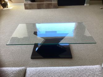 Modern high gloss lacquer glass top coffee table