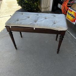 Vintage wood Piano Chair Bench