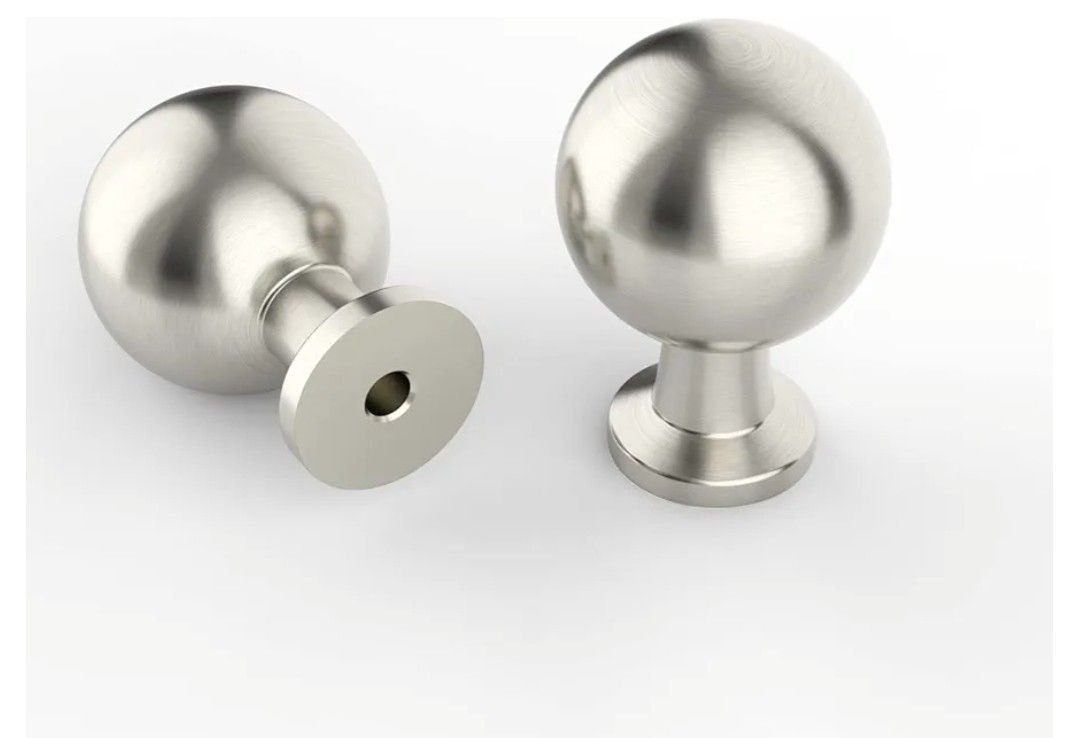 2317: New 10 Pack Brushed Satin Nickel Cabinet Knobs Single Hole Cabinet Pulls Round Kitchen Cabinet Knobs Solid Drawer Knobs Dresser Knobs and Pulls