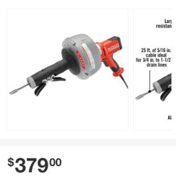 Rigid Powered K45 Drain Cleaner Brand New