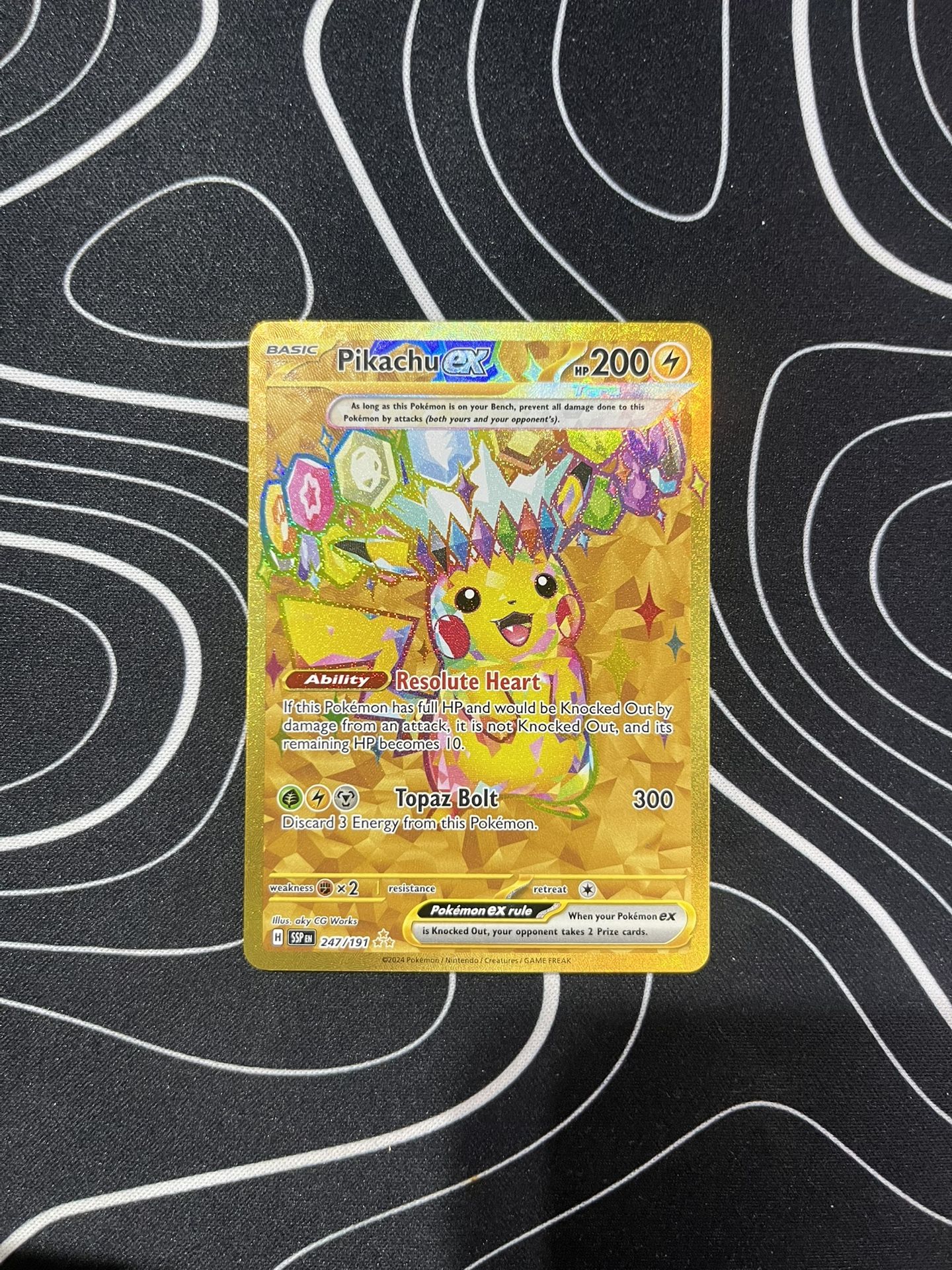 Pikachu Ex Hyper Rare Surging Sparks