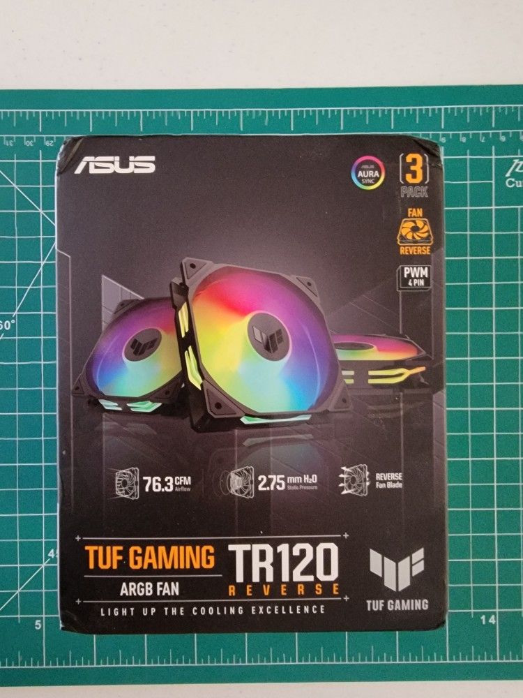 *NEW* ASUS TUF Gaming Black TR120 ARGB Reverse Fans (Pack of 3)