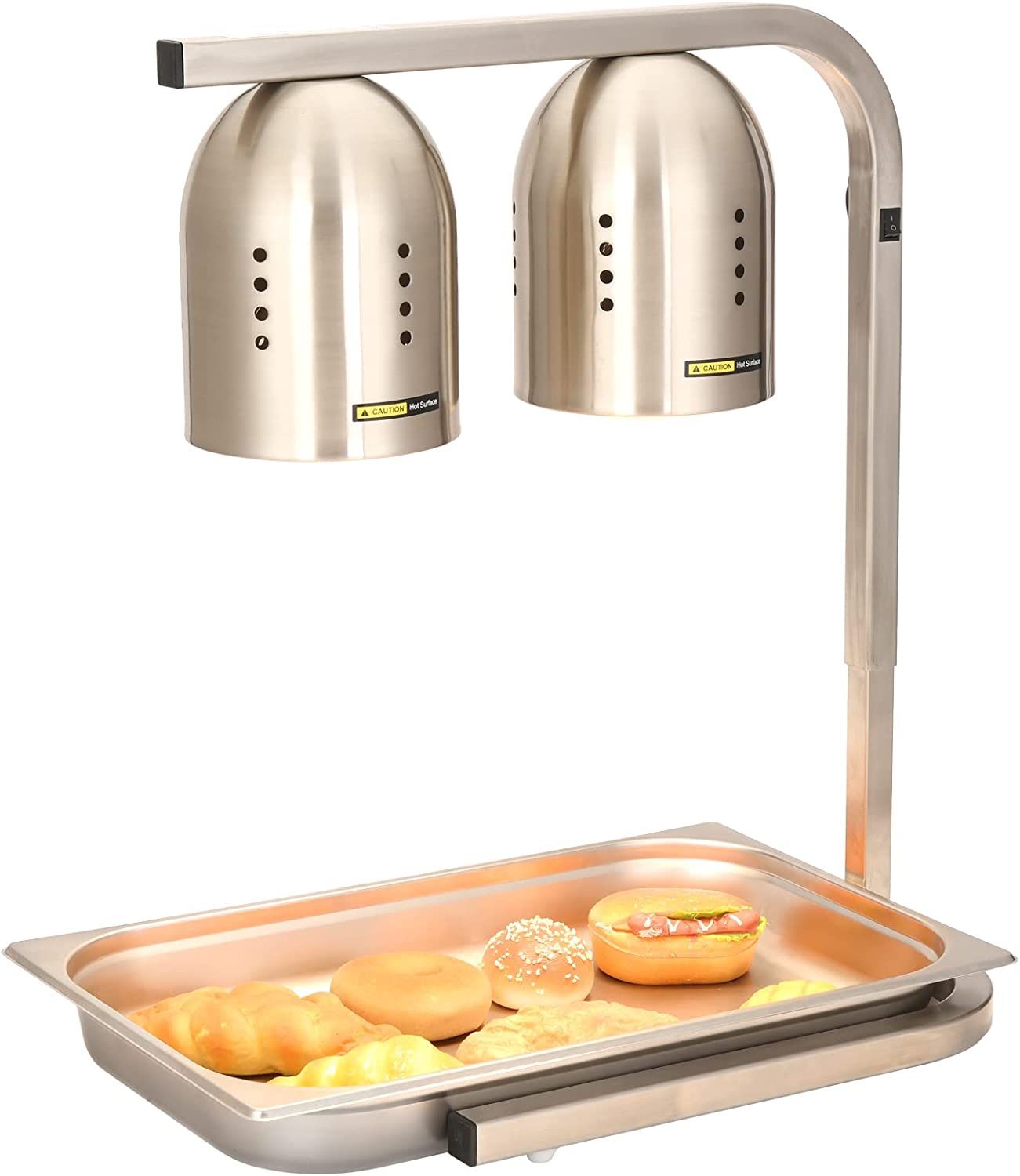 Commercial Food Heat Lamp, Electric Food Warmer Bulb, Adjustable