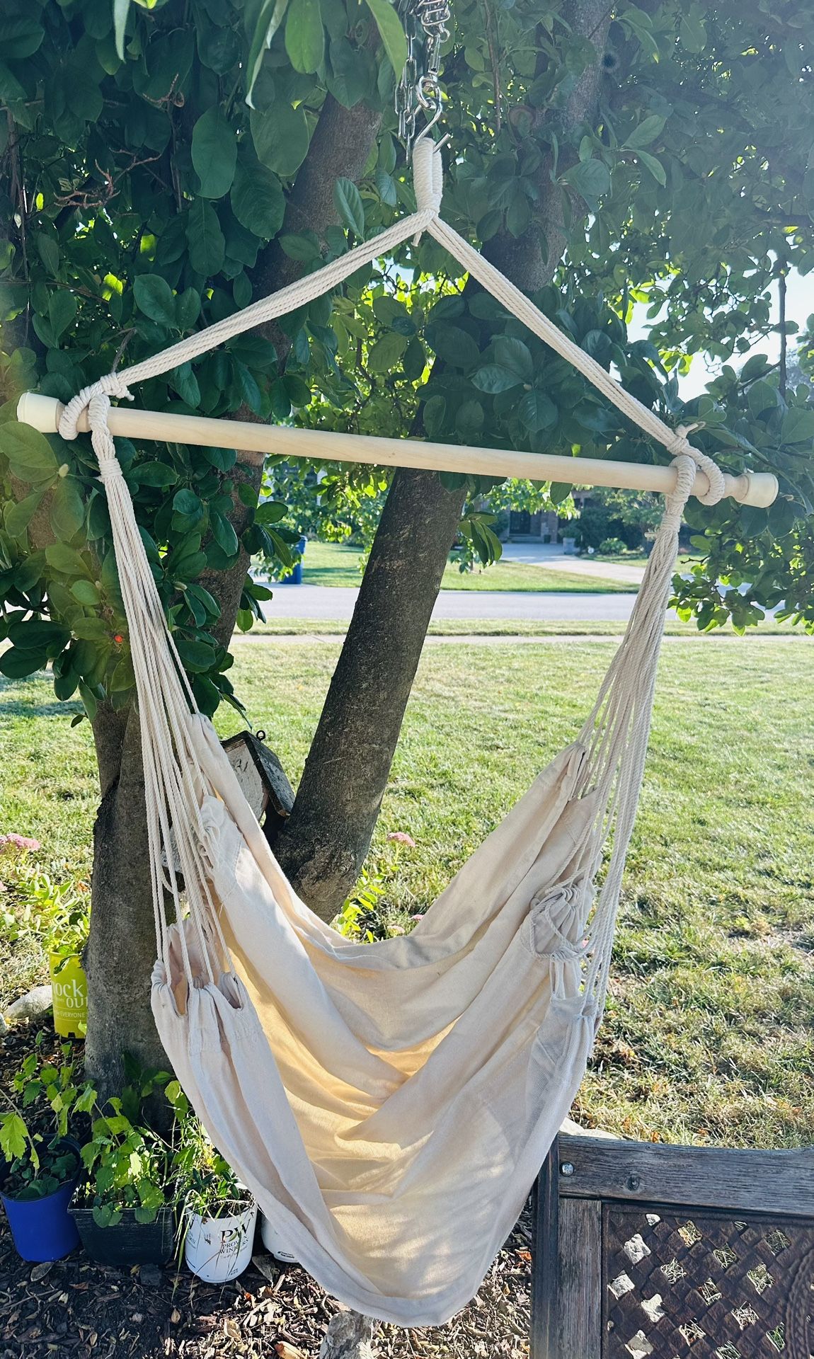 Adjustable Hanging Rope Swing Chair,Net Hammock for Any Indoor & Outdoor Space $20